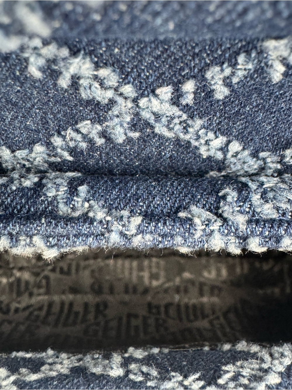 Kurt Geiger Brixton Denim Quilted Two-Way Bag w/ Pewter Tone Hardware & Dust Bag - Picture 10 of 13